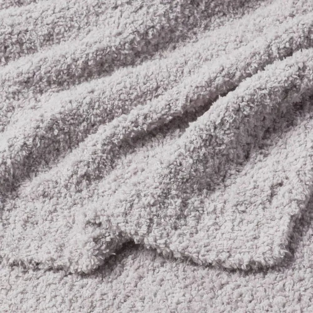 Open Box - Threshold - Full/Queen Cozy Chenille Bed Blanket Gray - Thresh Gray